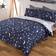 Dreamscene Moon Stars Galaxy Duvet Cover Blue, Grey (198.1x198.1cm)