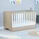 Babymore Veni Cot Bed With Drawer Oak White