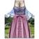 Close Up Dirndl Apron Blue, Pink (73x58cm)