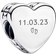 Pandora Engravable Heart Charm - Silver