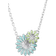 Georg Jensen Daisy Pendant Necklace - Silver/Blue/Green