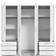 Forte Jupiter Concrete/White Wardrobe 206.5x200cm