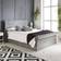 Aspire Chesterfield Ottoman Grey 110x217cm