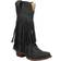 Roper Smooth Fringe Western Boots - Black