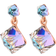 Jon Richard Aurora Borealis Cube Drop Earrings - Rose Gold/Multicolour