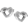 Hot Diamonds Togetherness Open Heart Earrings - Silver/Diamonds