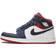 Nike Air Jordan 1 Mid GS - White /University Red/ Midnight Navy /Metallic