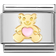 Nomination Composable Classic Link Bear Heart Charm - Silver/Gold/Pink