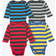 Leveret Baby Cotton Striped Bodysuits 4-pack - Multi Striped 3