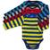 Leveret Baby Cotton Striped Bodysuits 4-pack - Multi Striped 3