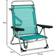 Alco Beach Chair Bed Aluminium Fibreline Turquoise 71x65x15.5cm