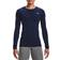 Under Armour Women's Authentics Long Sleeves Crew Neck T-Shirt Midnight Navy 410/White