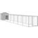 vidaXL Hønsehus med løbegård 117x813x123 galvaniseret stål lysegrå