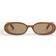 Le Specs Caramel Outta Oval-frame