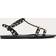 Valentino Garavani ROCKSTUD FLAT RUBBER SANDALS Wo BLACK