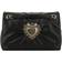 Dolce & Gabbana Kvinders Skuldertaske Magnetisk Knap Hjerte Sort