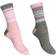 Marius Kids Thin Wool Socks 2-pack - Lotus Pink/Grey