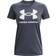 Under Armour Ua Sportstyle Logo Ss Downpour Gray, Female, Tøj, T-shirt, Træning, Blå