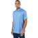 adidas Stripe Zip Golf Polo Shirt Blufus/White