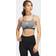 Adidas Womens Workout Bra Light Support Aeroreact Training Light-Support 3-Stripes Bra, Dark Grey Heather/White, HC7870, 2XLC