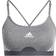 Adidas Womens Workout Bra Light Support Aeroreact Training Light-Support 3-Stripes Bra, Dark Grey Heather/White, HC7870, 2XLC