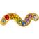 LULU Copenhagen Snaky Earring - Gold/Multicolour