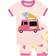 Elowel Girls Ice Cream Piece Pajama Set 100% Cotton