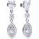 Diamonfire Silver Zirconia Pave Marquise Drop Earrings
