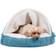 FurHaven Faux Sheepskin Snuggery Memory Top Cat & Dog Bed with Removable