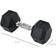 Homcom Rubber Hexagonal Dumbbells 2x10kg