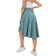 Halara Breezeful High Waisted Asymmetric Ruffle High Low Flowy 2-in-1 Quick Dry Dance Skirt - Mineral Blue