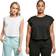 Urban Classics Women's Tb4379 Organic Short Tee T-Shirt - Black