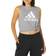 Adidas womens Essentials Big Logo Tank Top Shirt, Grey Heather/White