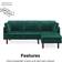 Dorel Home Clair 3 Seat Sofa 204.5cm 3 Seater