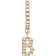 Ani Jewels Letter Hoop - Gold/Transparent
