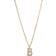 Ani Jewels Stone Letter Necklace - Gold/Transparent