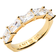Ani Jewels Half Baguette Ring - Gold/Transparent