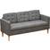 Homcom Compact Grey Sofa 169cm 3 Seater