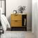 vidaXL Flam Oak Bedside Table 35x49cm