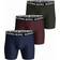 Björn Borg men's 3-pack performance boxer briefs, black/burgundy/navy