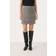 Part Two Check Skirt with Classic Fit and Elastic Waistband - Brown