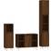 vidaXL brown oak Bathroom Set Vanity Unit 3 Engineered