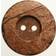 Hemline coconut wooden button two hole