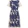 Yumi Embroidered Floral Skater Dress, Navy