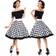 Schulterfreies Retro Kleid mit Tellerrock