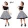 Schulterfreies Retro Kleid mit Tellerrock