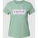 Levi's – Perfect – Grön t-shirt med mönstrad, bågformad logga-Grön/a