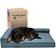 FurHaven Paw-Quilted Deluxe Chaise Orthopedic Cat & Dog Bed with Bluestone, Jumbo