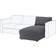 IKEA Vimle Chaise Longue Module Sofföverdrag Grå (57x38cm)