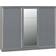 SECONIQUE Nevada Grey Gloss Wardrobe 243x194cm